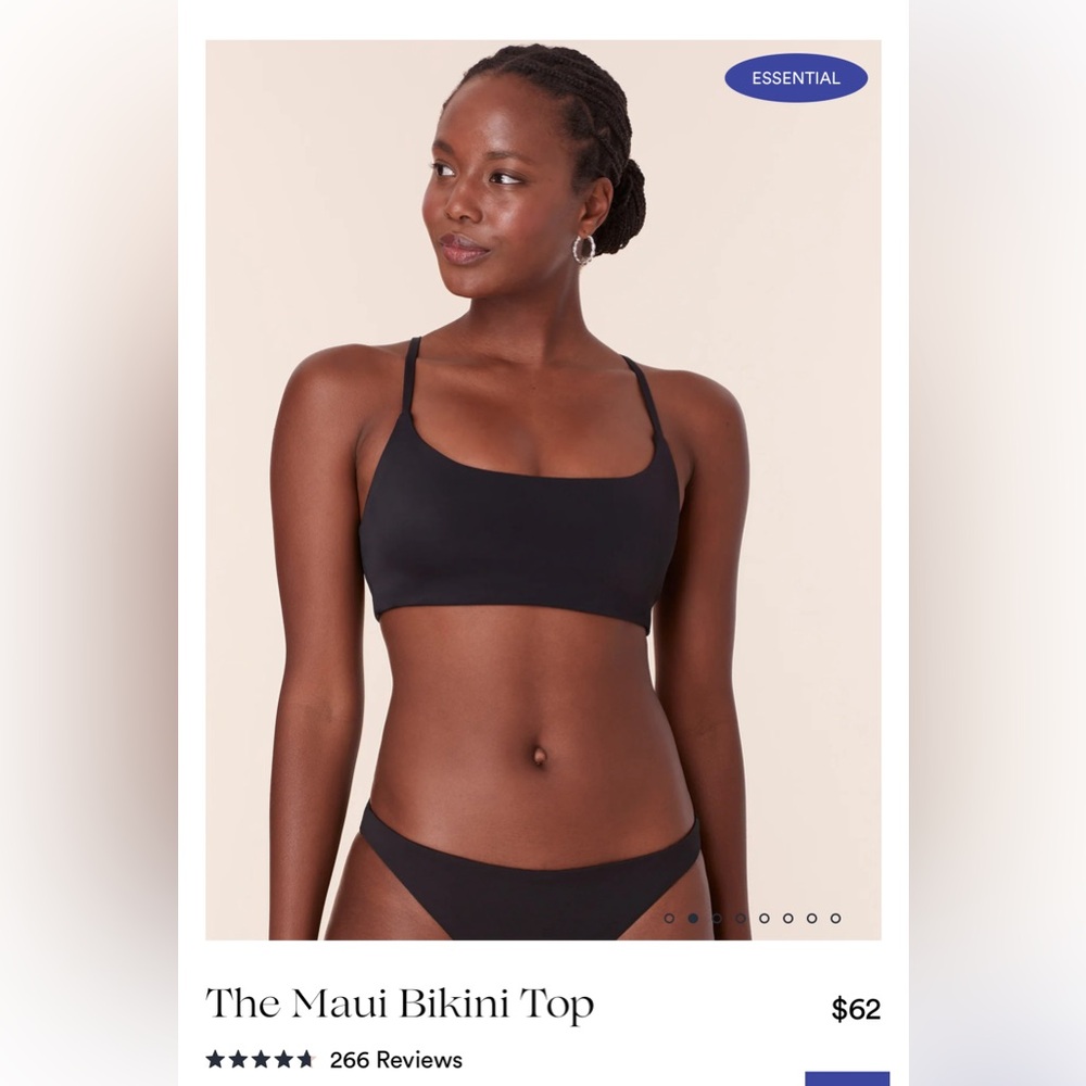 Andie Swim Maui Bikini Top Size Medium